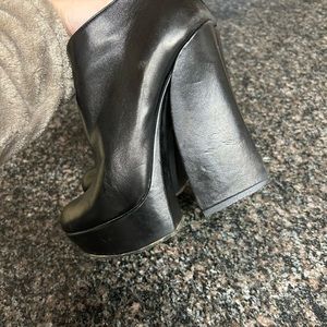 High heel ankle boots.